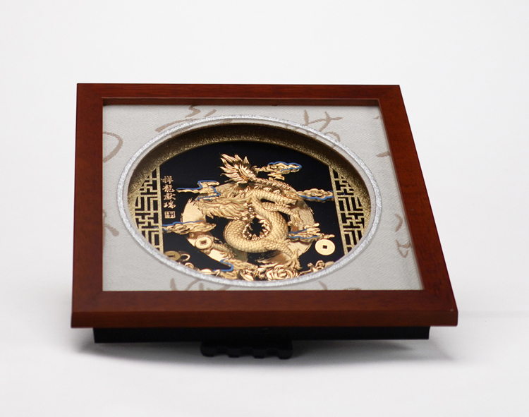 鹿港窯禮品館│祥龍獻瑞金箔畫擺飾│公司禮品、升遷榮調、居家擺飾、新居落成、開業送禮、開幕喬遷、晉陞祝福、入厝