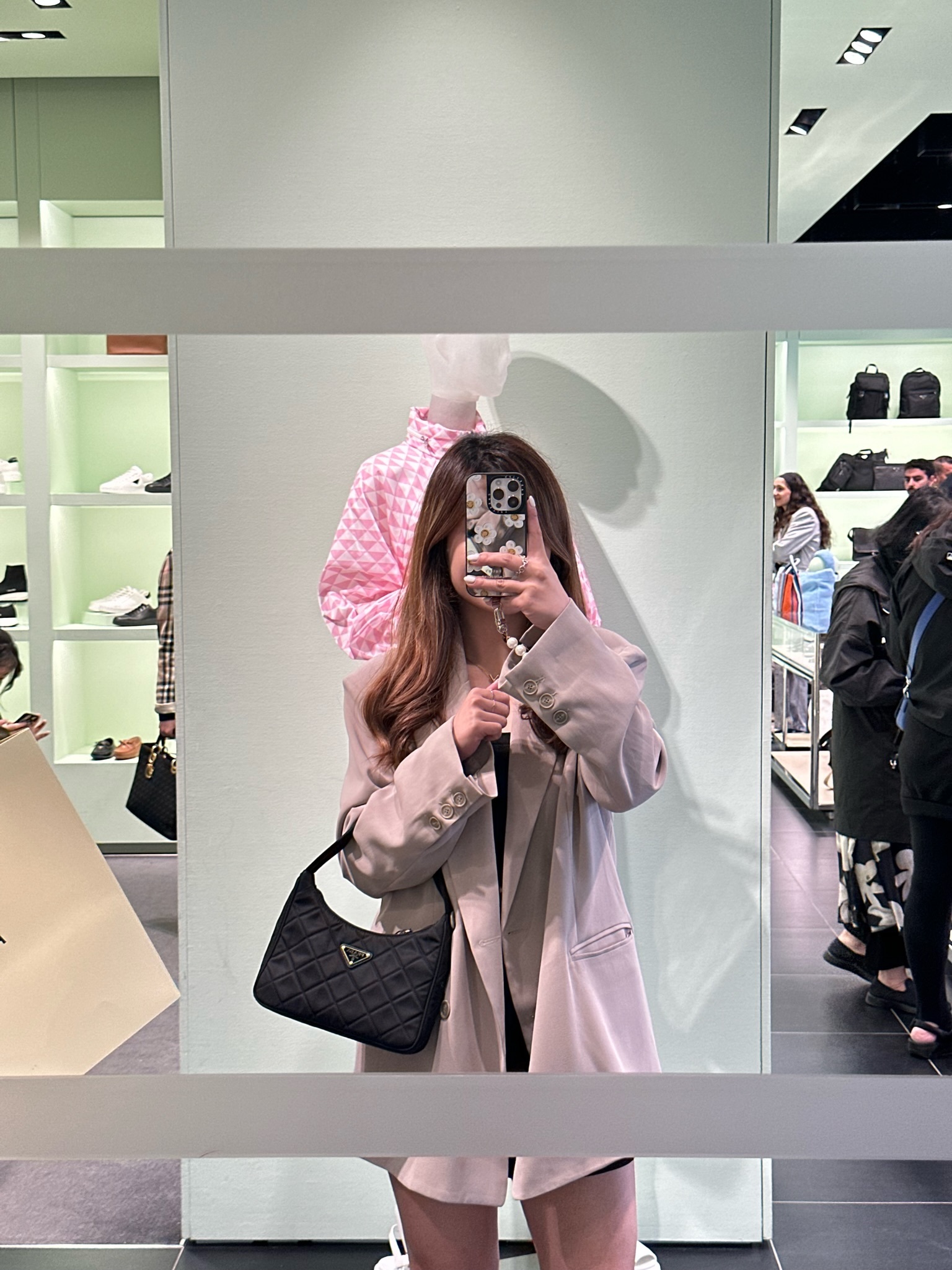 Outlet Prada Nylon Hobo Bag