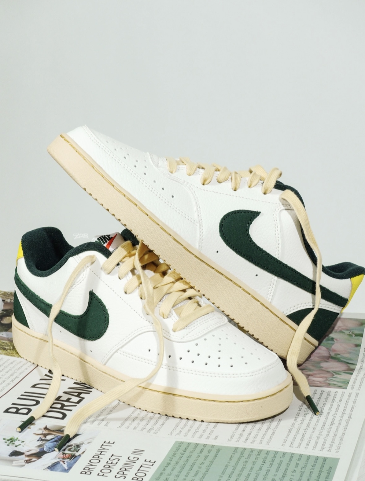 Nike Court Vision 復古奶油綠 墨綠色 皮革 男款 奶油底 FD0320-133/預購