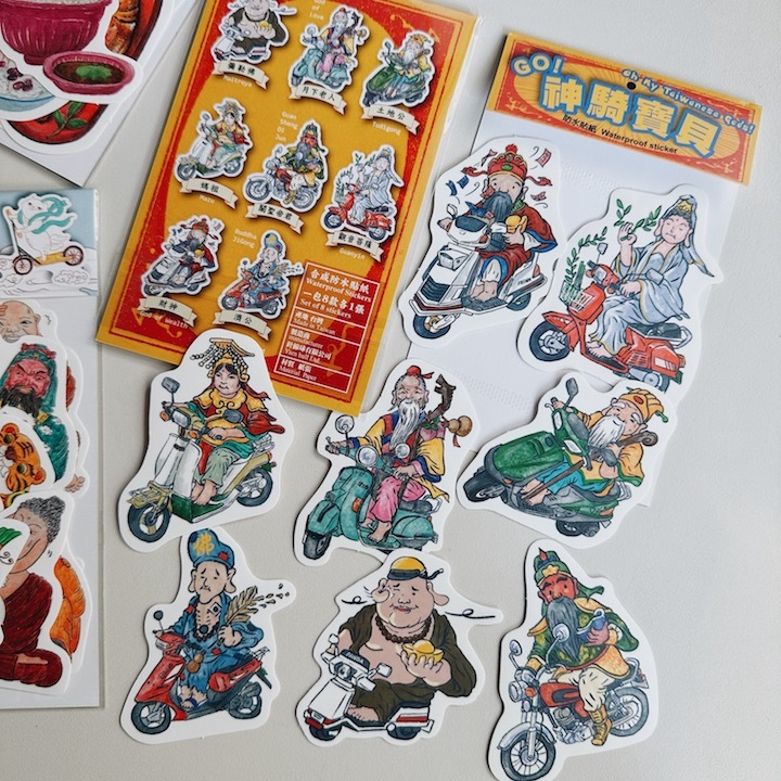 神騎寶貝 8入防水貼紙包｜針線球