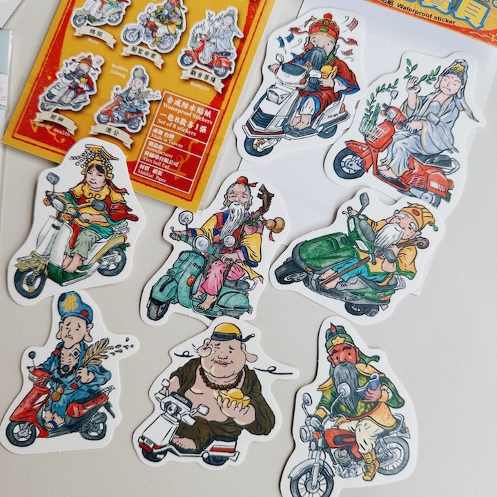 神騎寶貝 8入防水貼紙包｜針線球