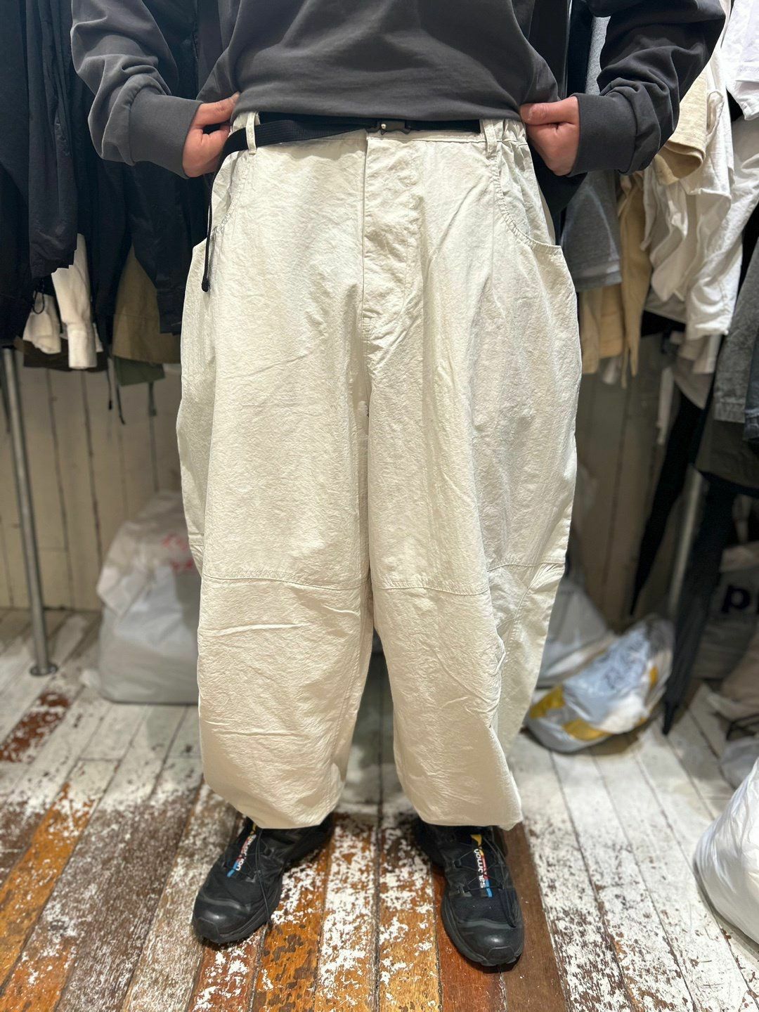 淨色拉鍊邊Balloon Pants FARMERS-011P