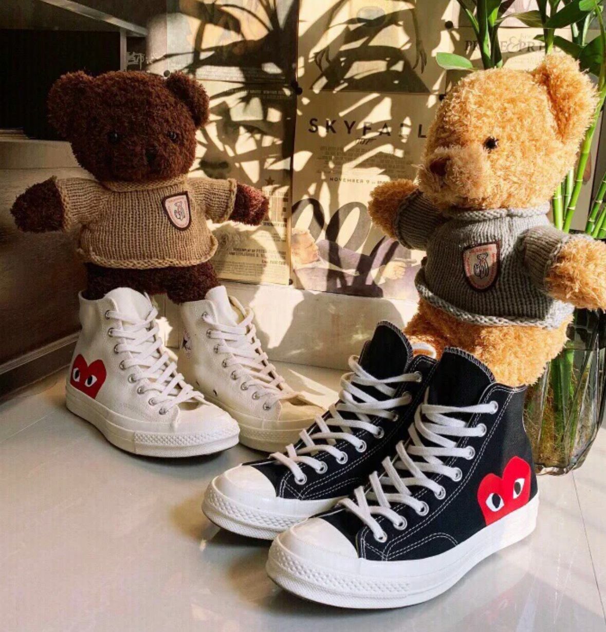 【預購】Comme des Garçons PLAY F050905 大愛心男裝高幫鞋