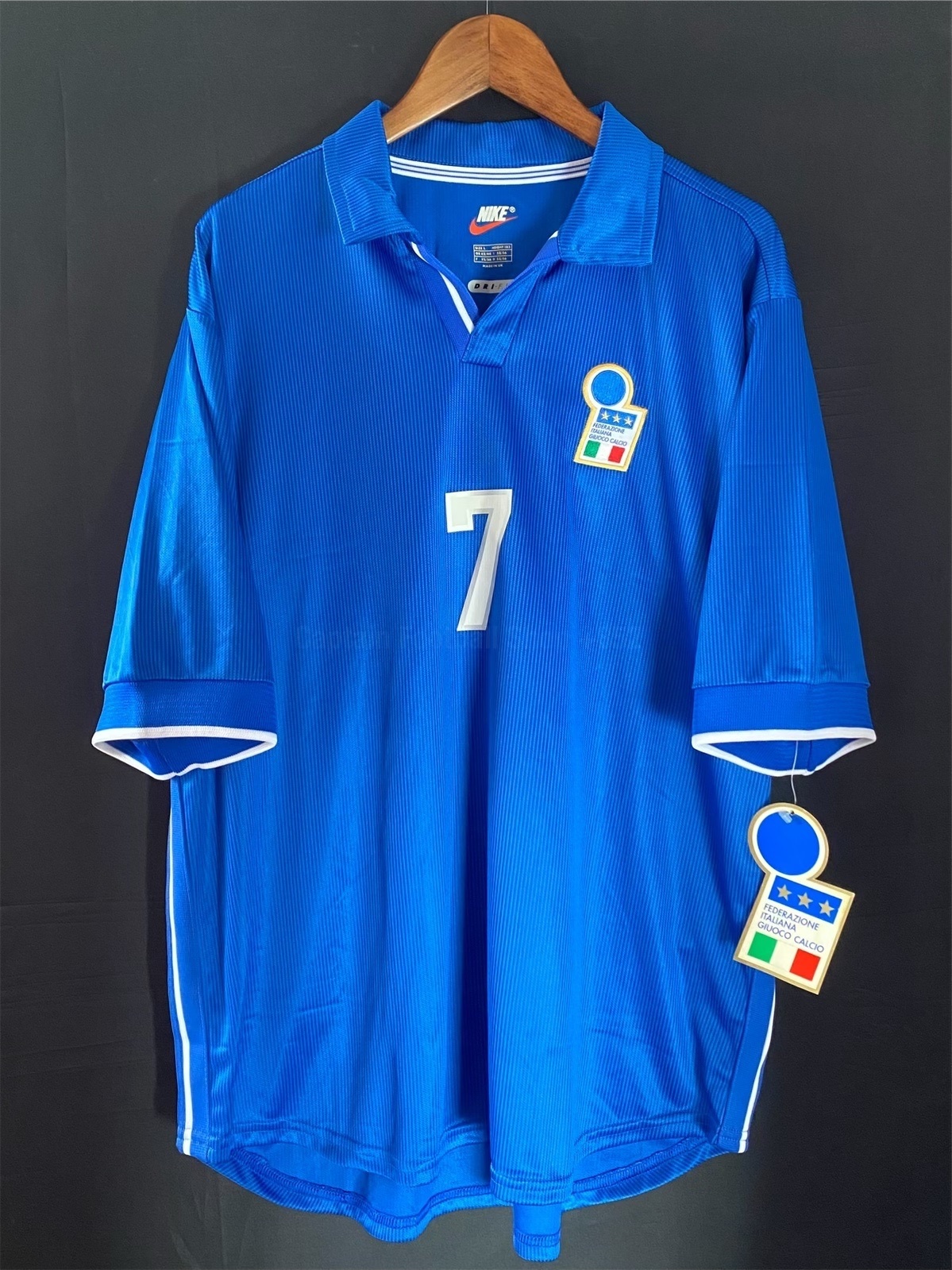 (Player Issue) Italy 1998 Nike Home Player Issue Shirt #7 PESSOTTO
