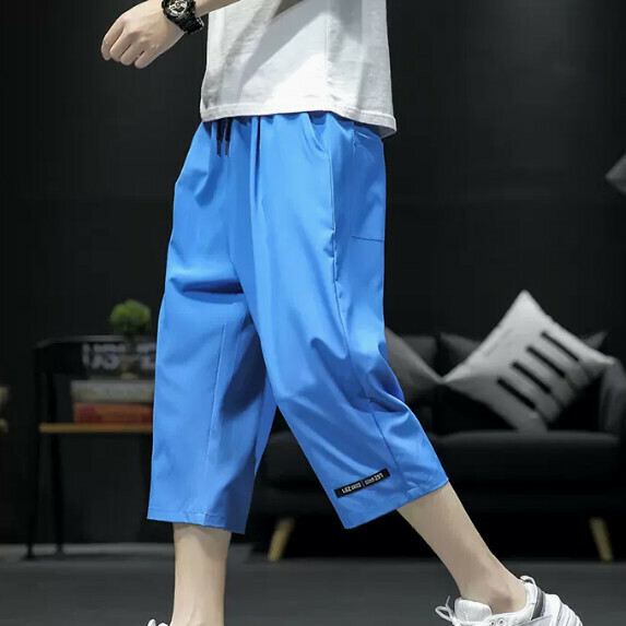 Summer cropped shorts for men (royal blue [size M_5XL] (contact customer service to confirm the shipping size after placing an order))