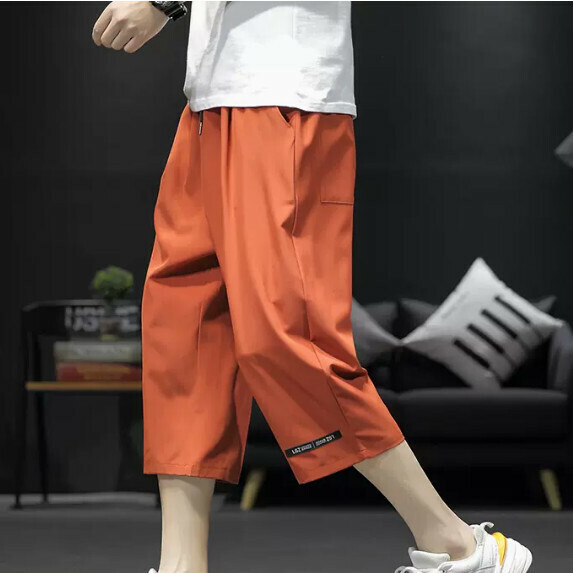Summer cropped shorts men's (burgundy [size M_5XL] (contact customer service to confirm the shipping size after placing an order))