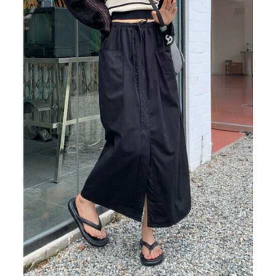 Hot selling slit work skirt [black] [one size fits all]