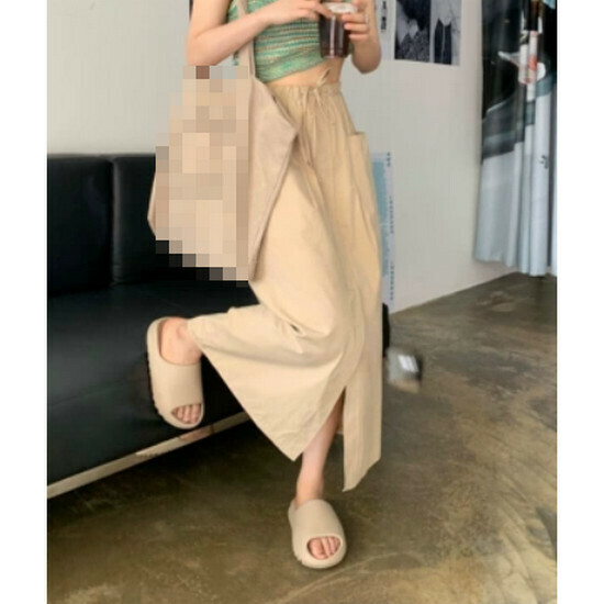 Hot selling slit work skirt [card color] [one size fits all]
