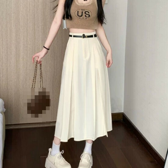 Hot selling loose long skirt [Apricot] [S-XL] (please contact customer service to confirm the delivery size after placing the order)