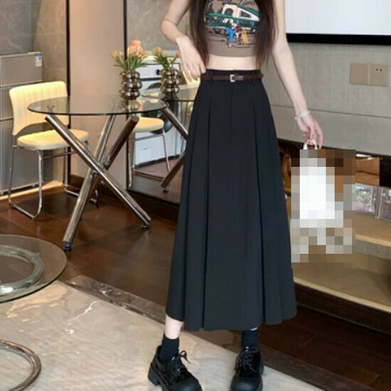Hot selling loose long skirt [black] [S-XL size] (please contact customer service to confirm the delivery size after placing the order)