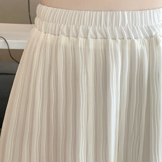 Hot Selling Chiffon High Waist Skirt [Apricot] [One Size Fits All]