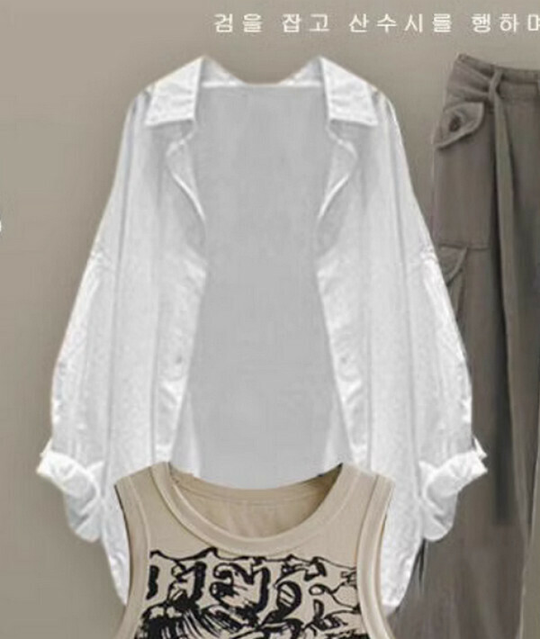 Women's Shirt (White) (M-4XL) (Contact customer service to confirm size after placing an order) 