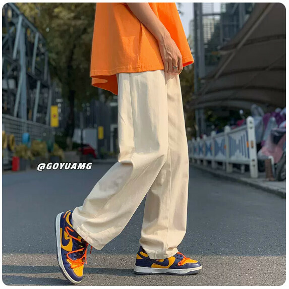爆款直筒長褲（杏色 常規【M_2XL碼】（下單後聯繫客服確認發貨尺碼））