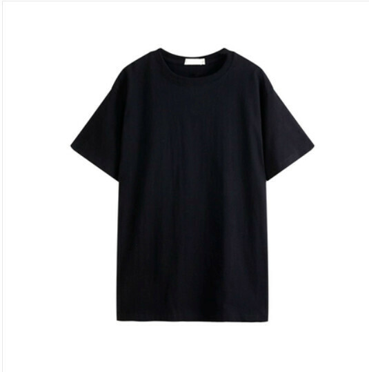 Short Sleeve T-Shirt Women's Loose Sweatshirt Layered Underwear Base Layer Cotton Top (Black Short Sleeve High Quality Version) [Size: XS-2XL] [Contact customer service to confirm the shipping size after placing an order]