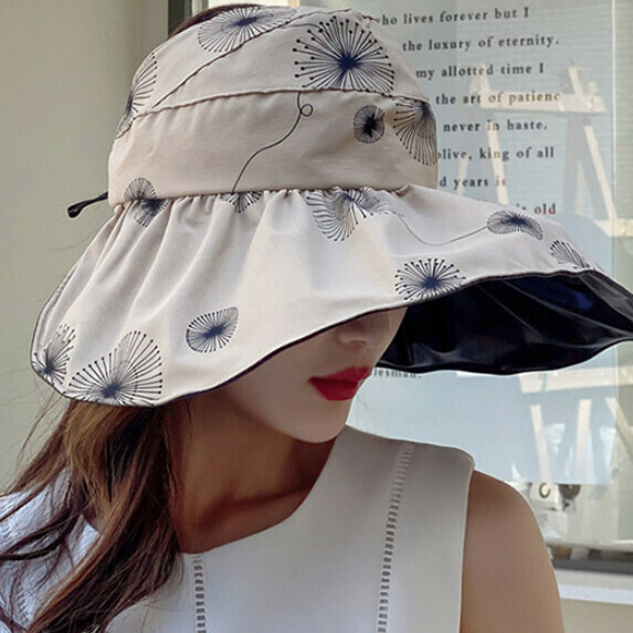 Hot selling foldable sun protection breathable fisherman hat for women (khaki color)