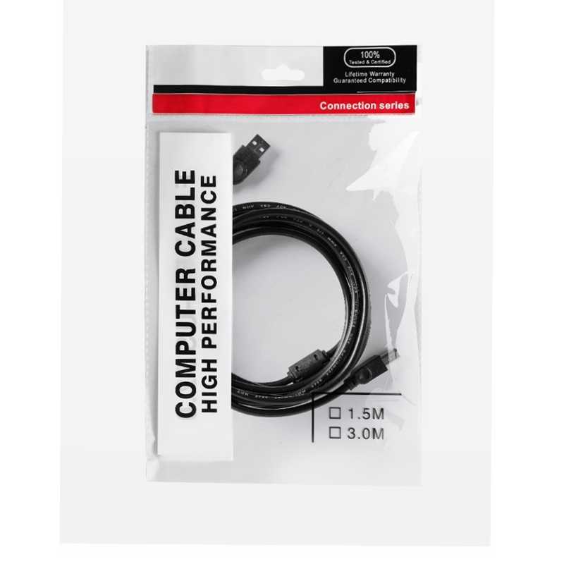 USB 轉 方口 打印線 3米