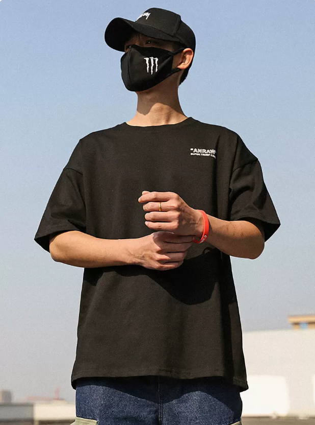 爆款日系t恤男短袖（黑色 尺碼：M-2XL）（下單後聯絡客服確認發貨尺碼） 