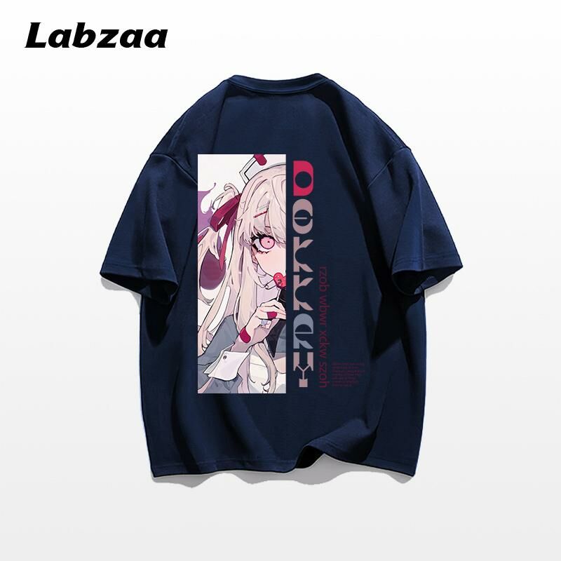 Casual loose short-sleeved T-shirt (M-3XL navy blue) [Please contact customer service to confirm the shipping size after placing an order]