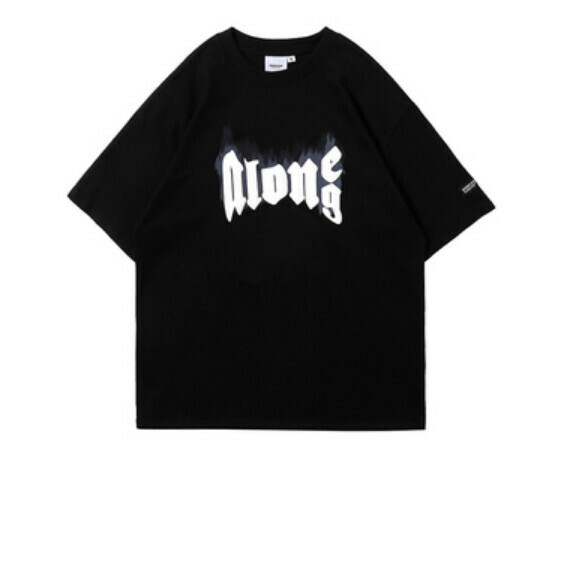 Printed short sleeve T (black) [M-2XL size] [Contact customer service to confirm the shipping size after placing an order]