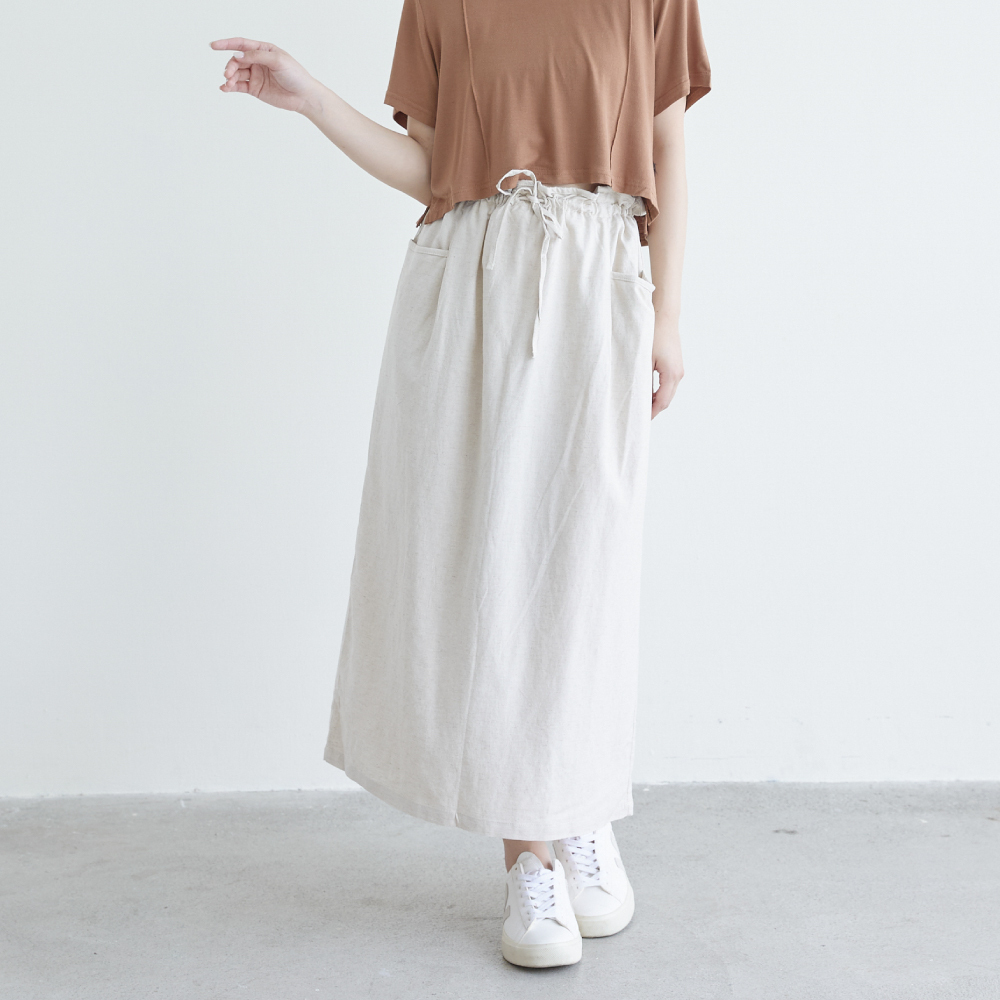 SALE500 花邊腰抽繩半身裙