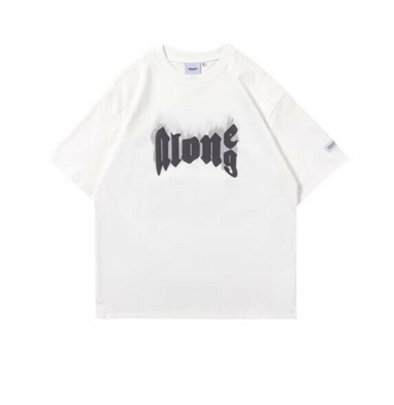 Printed short sleeve T (off-white) [M-2XL size] [Contact customer service to confirm the shipping size after placing an order]