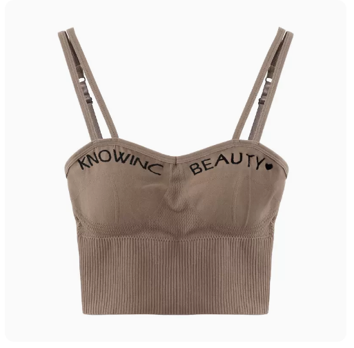 Babes Letter Suspenders (Brown) (One Size)