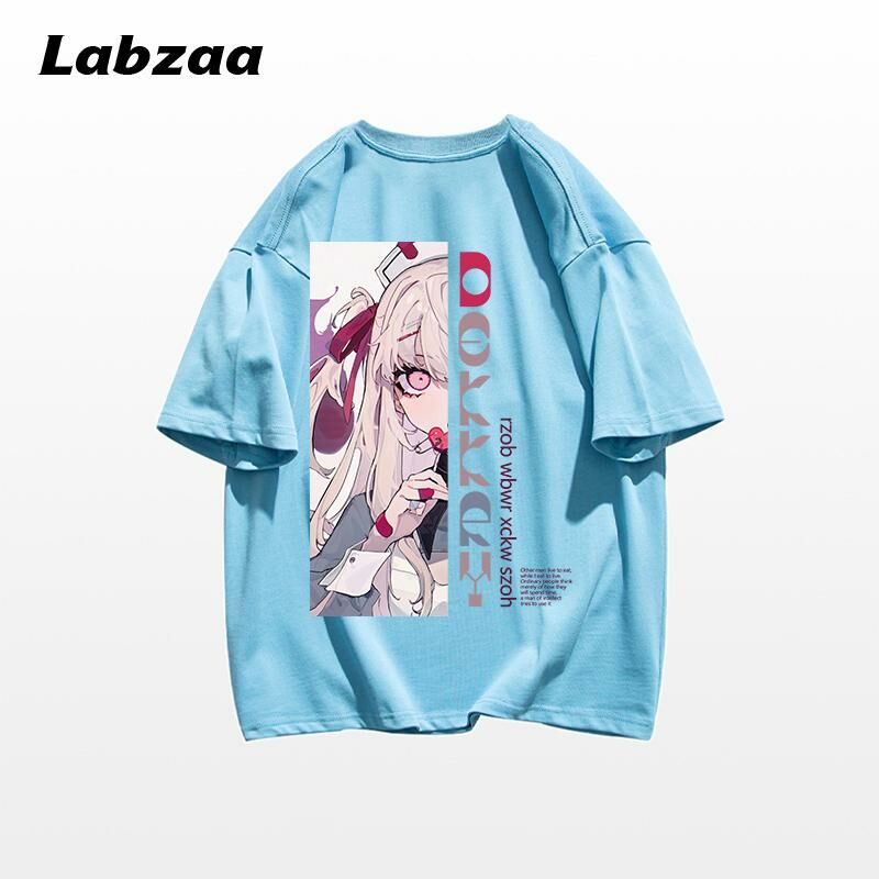 Casual loose short-sleeved T-shirt (M-3XL ice blue) [Please contact customer service to confirm the shipping size after placing an order]