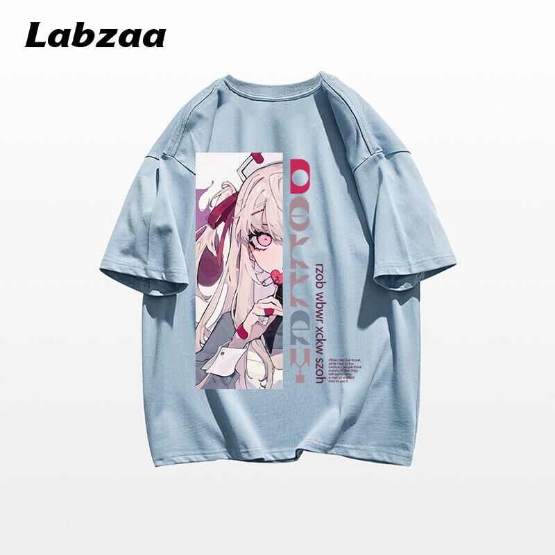 Casual loose short-sleeved T-shirt (M-3XL light blue) [After placing an order, please contact customer service to confirm the shipping size]