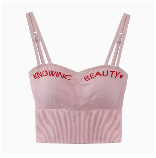 Babes Letter Suspenders (Pink) (One Size)