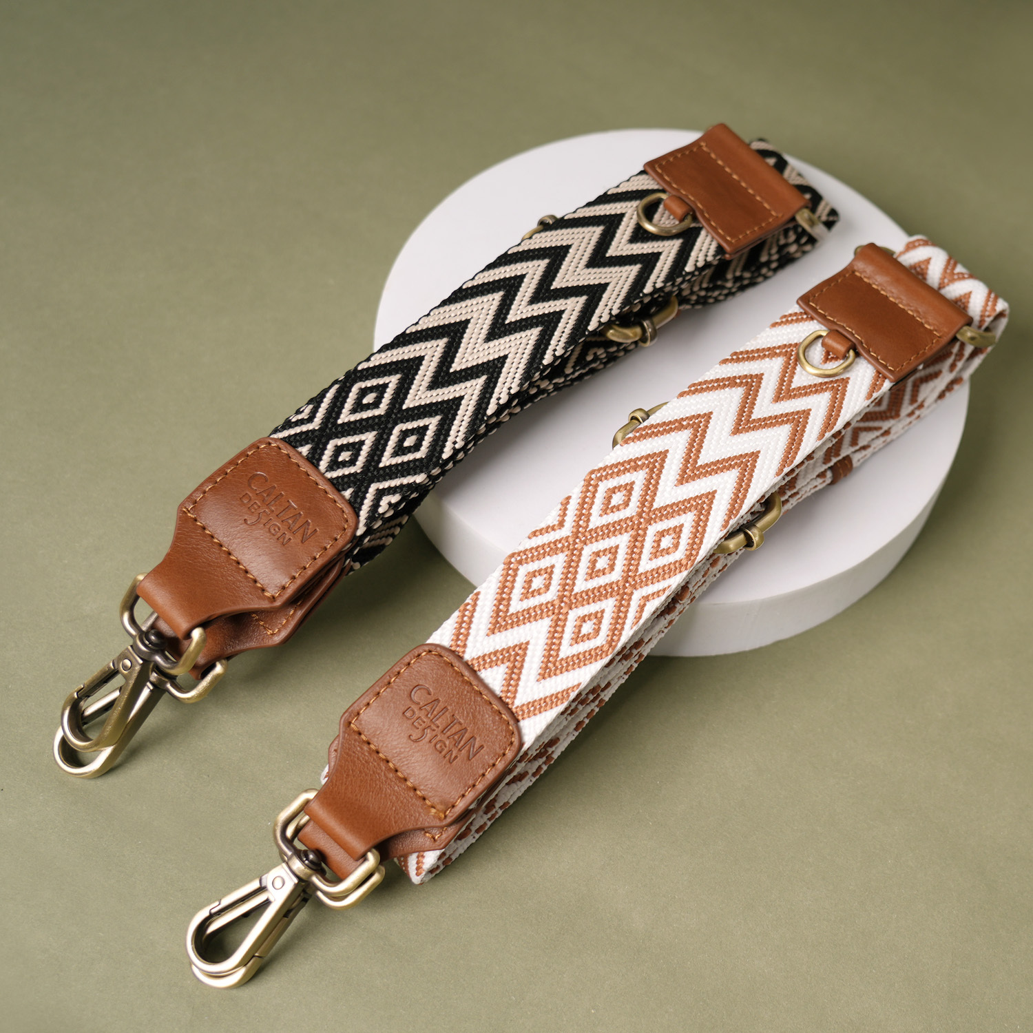 菱格圖騰可拆式D型掛扣帆布背帶-兩色(239101.2背帶)