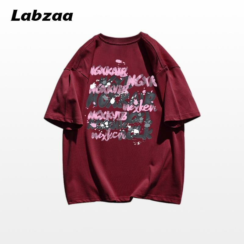 Casual loose short-sleeved T-shirt (M-3XL burgundy) [Please contact customer service to confirm the shipping size after placing an order]