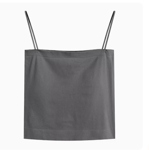 Camisoles with Chest Padded Bandeau Base Layer (Grey) (One Size)