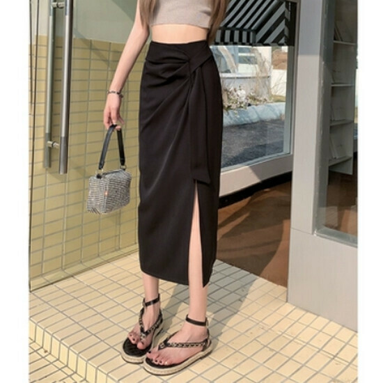 Hot Selling Irregular Strappy Skirt [Black] [S-XL] (Please contact customer service to confirm the delivery size after placing the order)