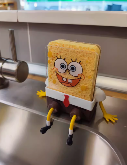 海綿寶寶瀝水架 + 1片木漿棉 (0.2kg)