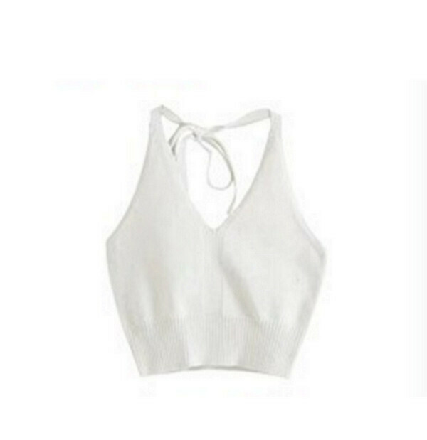 Fashion Sexy Vest - Slotted Neck Suspender [Single Piece] (White) (M-4XL Size) (Contact customer service to confirm size after placing an order) 