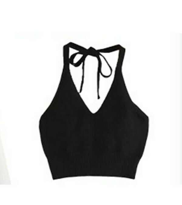 Fashionable Sexy Vest - Slotted Neck Camisole [Single Piece] (Black) (M-4XL Size) (Contact customer service to confirm size after placing an order) 