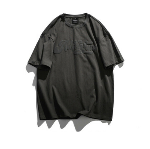 Gradient foam print short sleeve T (dark gray) [M-2XL size] [Contact customer service to confirm the shipping size after placing an order]