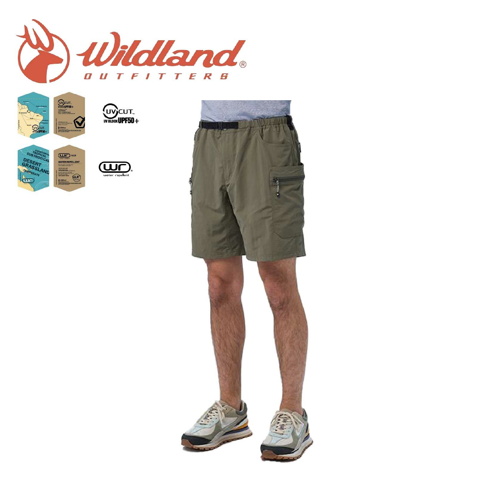 Wildland 荒野 男透氣抗UV多口袋工裝短褲 男款(黑、綠) 抗UV/防潑水/短褲/登山/旅遊/日常/出國/戶外 20WB21390