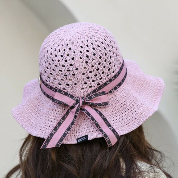 Hot Selling Woven Sun Protection Fisherman Hat for Women (Taro Purple)