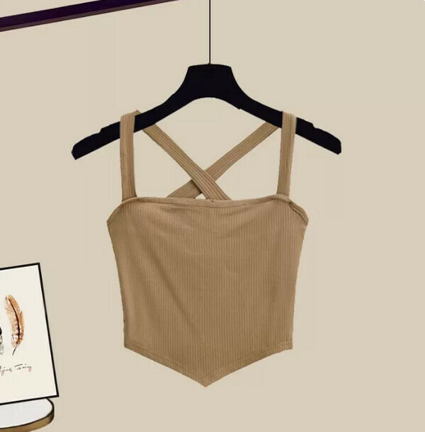 Spice Girl Small Camisole #Single Piece (Khaki) (M-4XL size) (Contact customer service to confirm size after placing an order) 