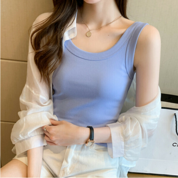 Vest (sky blue) (size: S/M/L) (contact customer service to confirm size after placing an order)