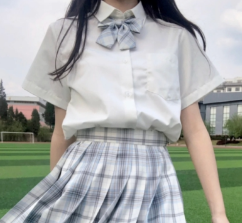 Solid Square Neck Short Sleeve Blouse (White) (Size: XS-XXL) (Contact Customer Service to confirm the shipping size after placing an order)