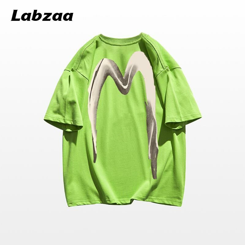 Casual loose short-sleeved T-shirt (M-3XL fluorescent green) [Please contact customer service to confirm the shipping size after placing an order]