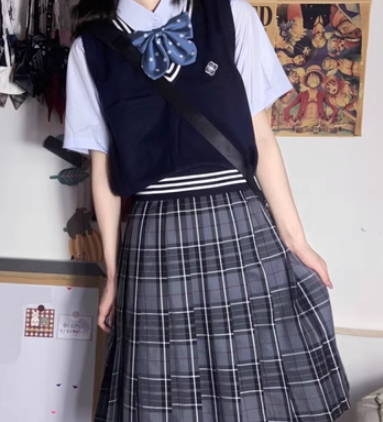 V-neck Knit Sweater Thin Vest Women's Vest (Navy Blue) (Size: XS-XL) (Contact Customer Service to confirm the shipping size after placing an order)