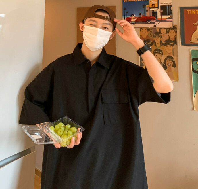 熱推工裝短袖t恤（黑色M-5XL）（下單后聯繫客服確認發貨尺碼）