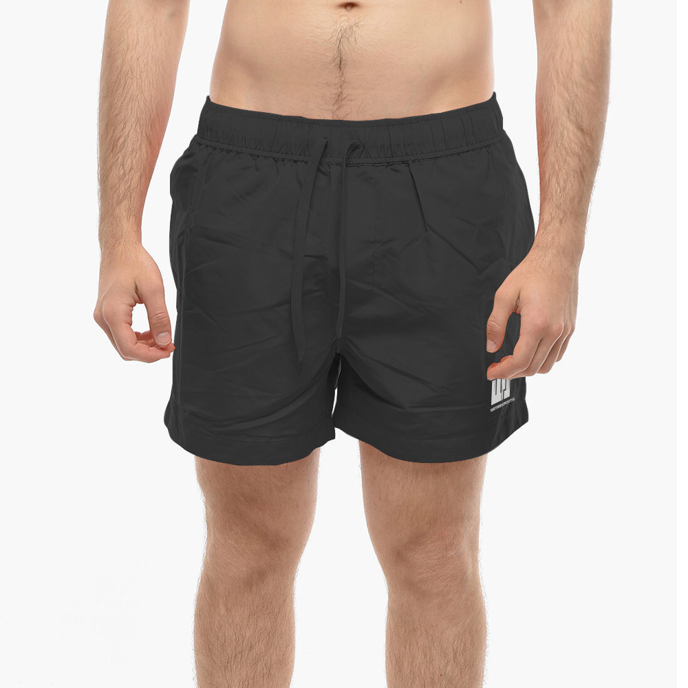 成人 14" 簡約沙灘短褲 - 黑