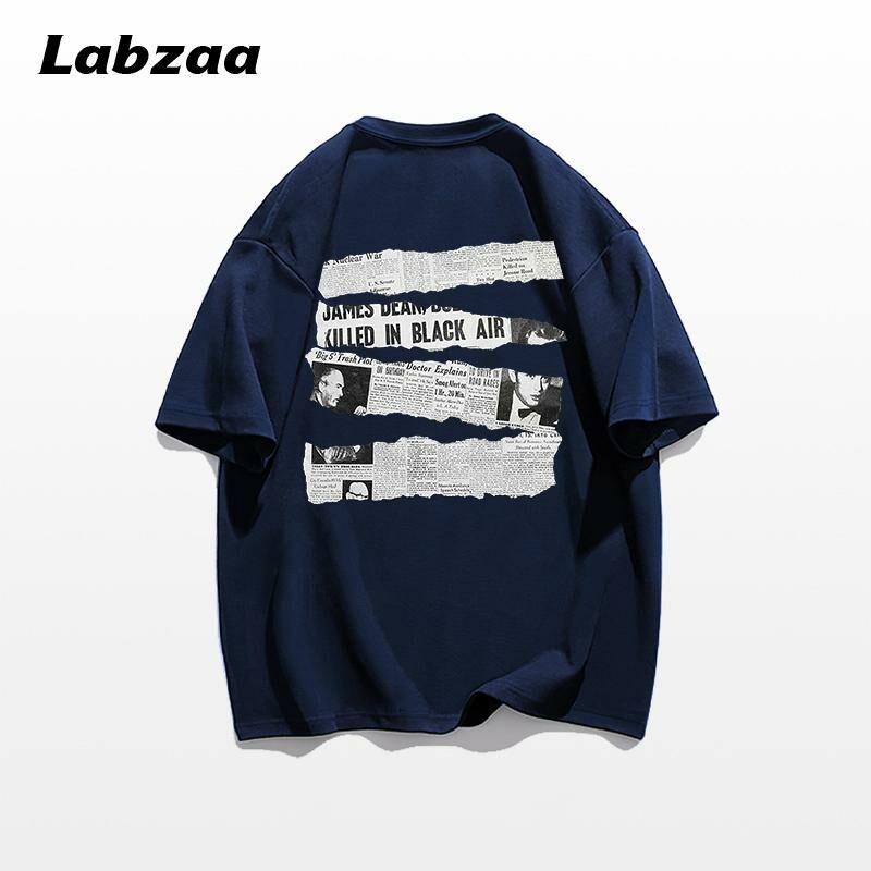 Casual loose short-sleeved T-shirt (M-3XL navy blue) [Please contact customer service to confirm the shipping size after placing an order]