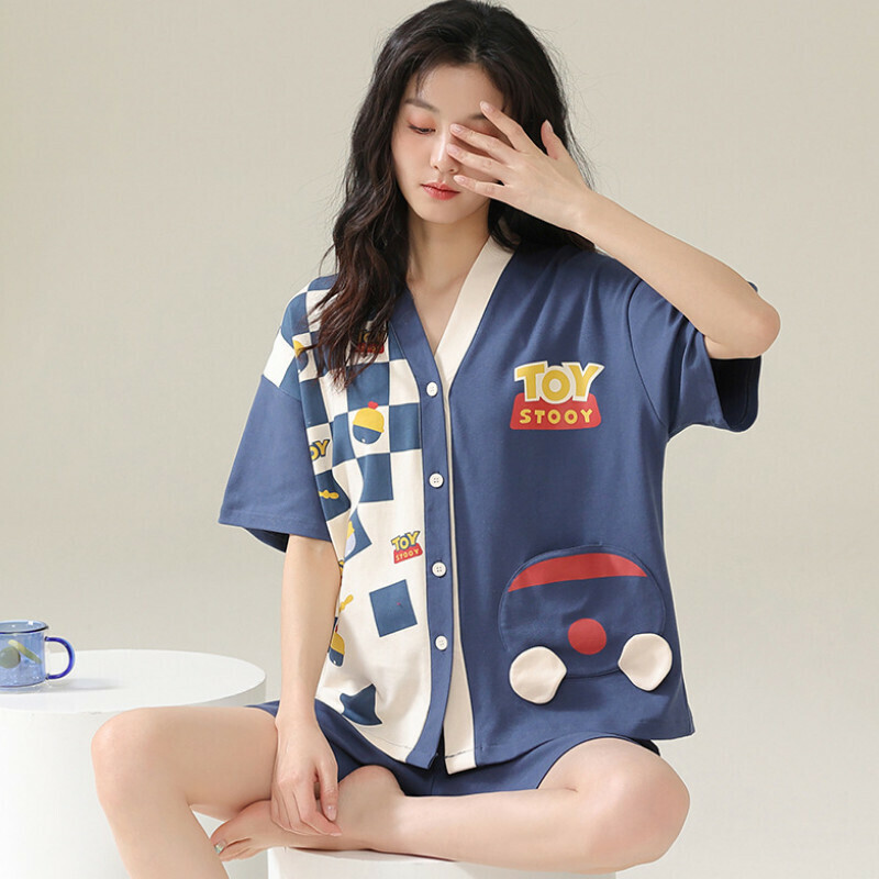 熱賣短袖短褲睡衣套裝【M-XXL碼 AM-58215】【下單后聯絡客服確認發貨尺碼 】