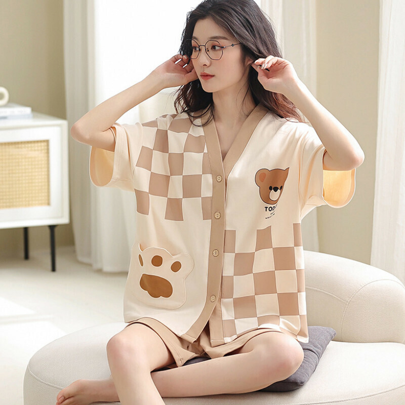 熱賣短袖短褲睡衣套裝【M-XXL碼 AM-58157】【下單后聯絡客服確認發貨尺碼 】