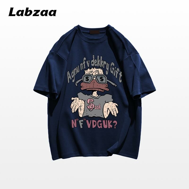 Casual loose short-sleeved T-shirt (M-3XL navy blue) [Please contact customer service to confirm the shipping size after placing an order]